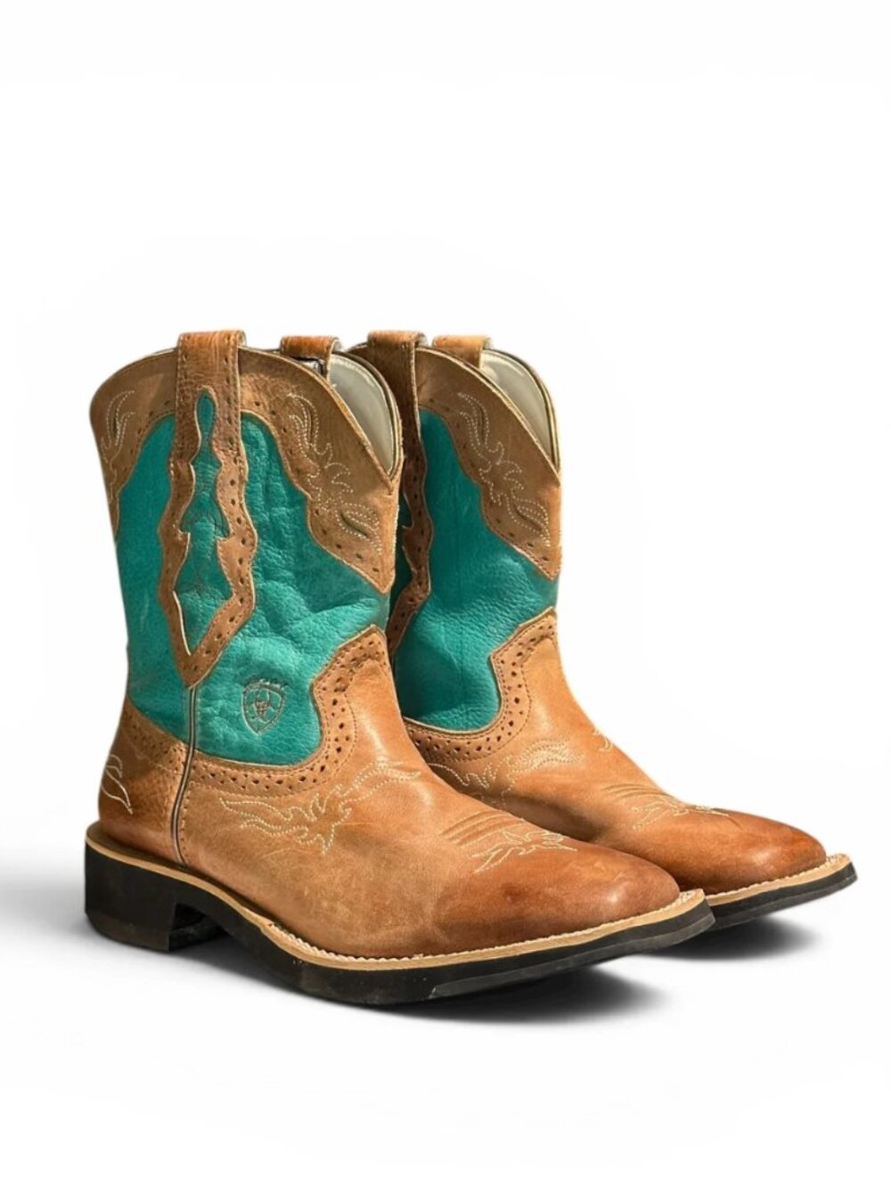 Fatbaby Brown + Green Boots, 7.5